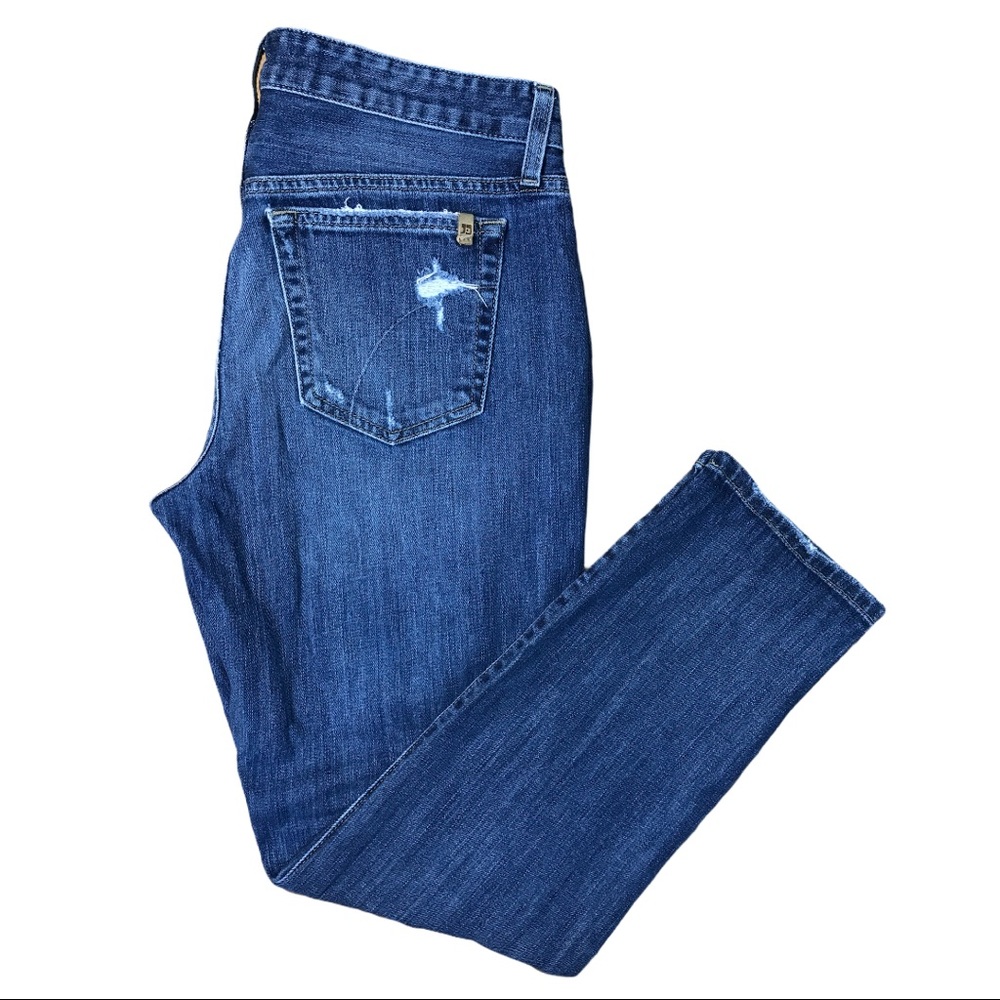 Joe’s Jeans Straight Ankle Distressed Blue Denim